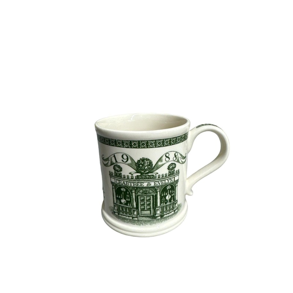 Vintage Mason's Ironstone England 1988 Crabtree & Evelyn Green Coffee Tea Mug